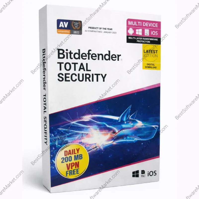 Bitdefender Total Security – Multi-Device Cybersecurity & Ransomware Defense