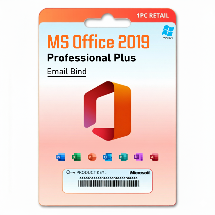 MS Office 2019 Professional Plus License Email Bind Key Lifetime Validity